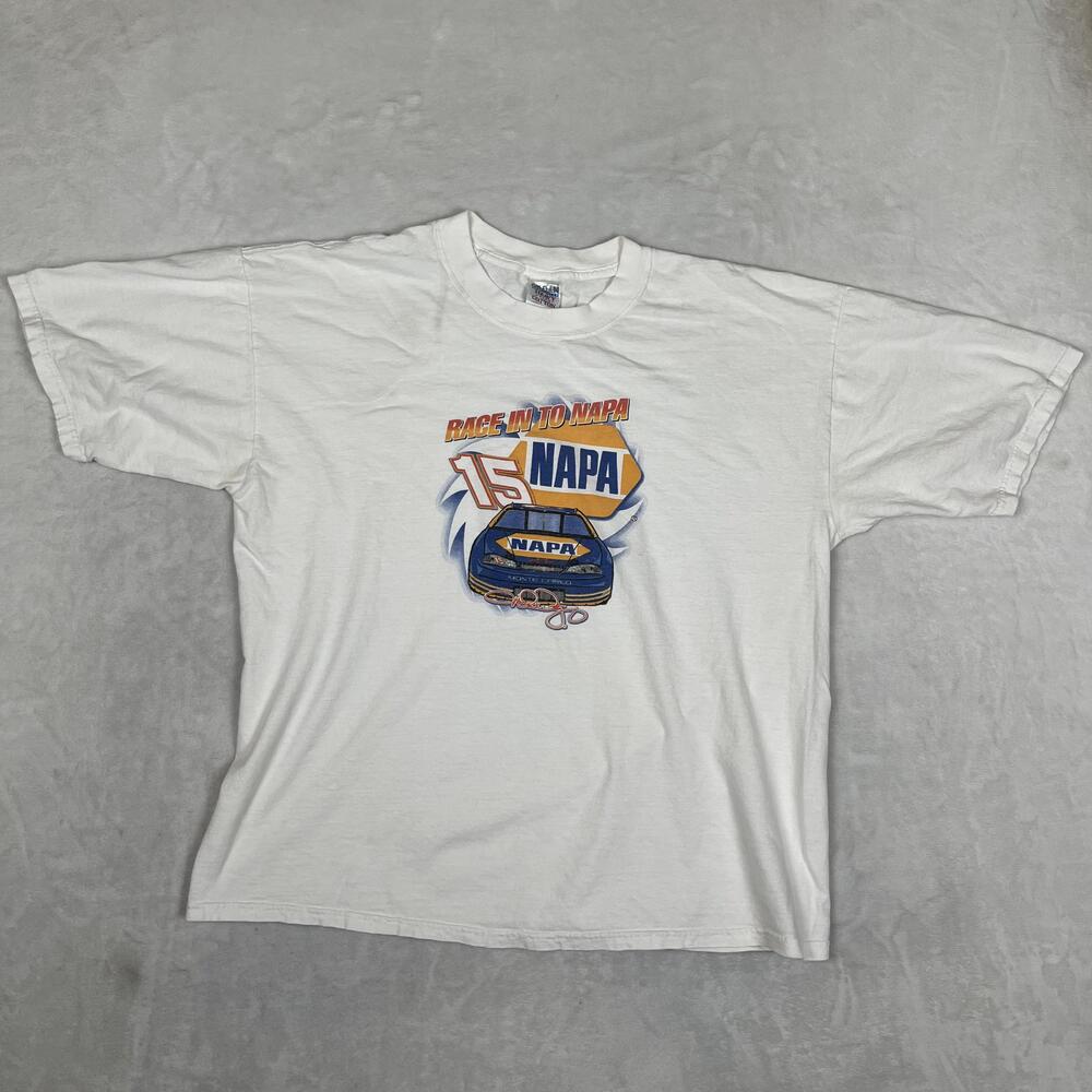 Vintage NAPA Racing 15 Gildan T-Shirt Mens XL White NASCAR Race Car